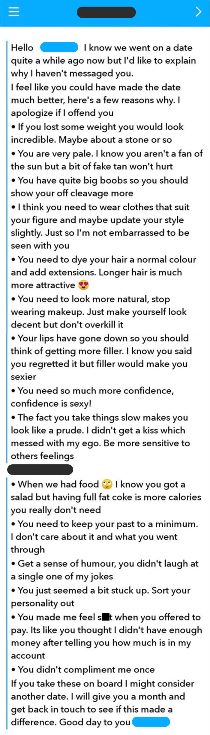 30 Horrible Dates Whose Entitlement Is Through The Roof 30 Horrible Dates Whose Entitlement Is Through The Roof