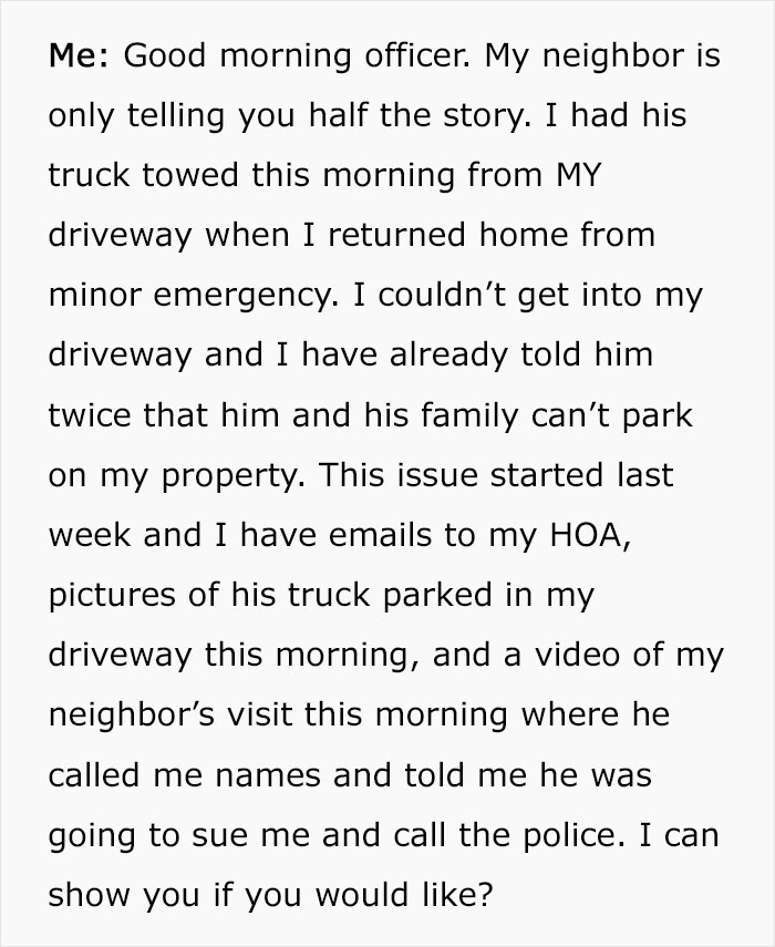 Entitled Neighbor Keeps Parking Car In This Woman’s Driveway, She Gets His Car Towed Entitled Neighbor Keeps Parking Car In This Woman’s Driveway, She Gets His Car Towed