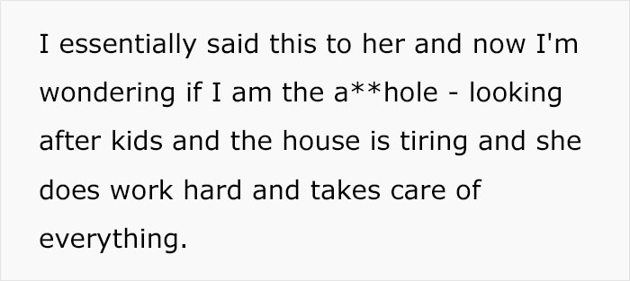 Man Wonders If He’s A Bad Guy For Telling His Wife That Wants To Be Appreciated To Stop Expecting It, As It’s Her Job To Be A Stay-At-Home Mom Man Wonders If He’s A Bad Guy For Telling His Wife That Wants To Be Appreciated To Stop Expecting It, As It’s Her Job To Be A Stay-At-Home Mom