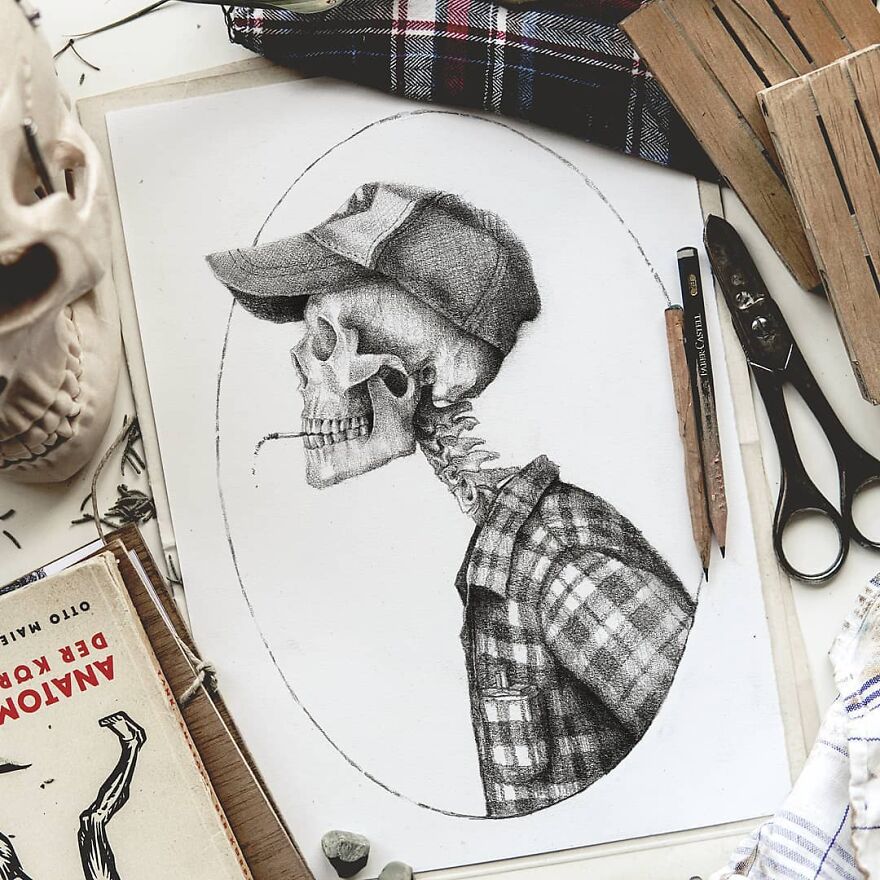 A Collection Of Pencil Drawings I Made Of Some Famous Movie Characters, Sculptures And Skulls (24 Pics) A Collection Of Pencil Drawings I Made Of Some Famous Movie Characters, Sculptures And Skulls (24 Pics)