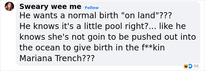 Husband Insists Wife Has A Natural Birth Without Epidural When She Wants A Water Birth, Says His Word Is Final Husband Insists Wife Has A Natural Birth Without Epidural When She Wants A Water Birth, Says His Word Is Final