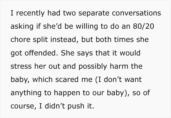 Husband Fed Up With Doing 100% Of The Chores While Pregnant Wife Is Doing Nothing Finally Snaps Husband Fed Up With Doing 100% Of The Chores While Pregnant Wife Is Doing Nothing Finally Snaps