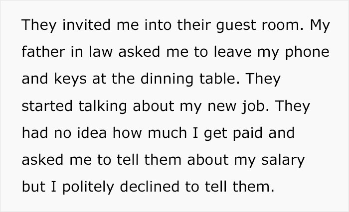 &#8220;They Were Giving Me Huge Red Flags&#8221;: In-Laws Lock Their Son-In-Law In A Room With Them When He Doesn’t Reveal His Salary To Them