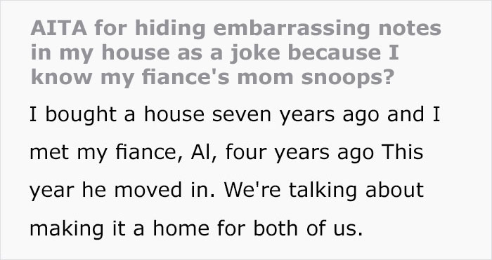 Woman Finds Out Her Fiance’s Mom Snoops Around Her Stuff, So She Leaves Hilariously Embarrassing Notes Around The House Woman Finds Out Her Fiance’s Mom Snoops Around Her Stuff, So She Leaves Hilariously Embarrassing Notes Around The House