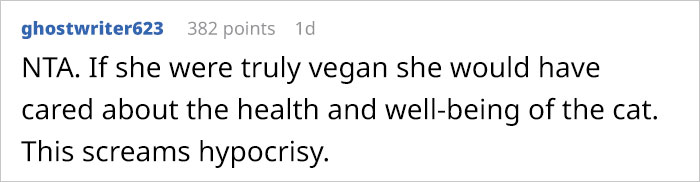Woman Wanted To Get A Cat And Feed It Vegan Dry Food, Roommate Passes That On To The Shelter Worker And They Decline Her Application Woman Wanted To Get A Cat And Feed It Vegan Dry Food, Roommate Passes That On To The Shelter Worker And They Decline Her Application