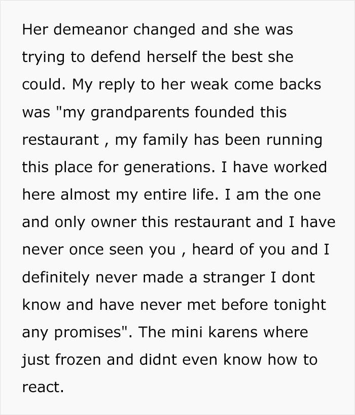 Karen Confuses The Restaurant Owner With A Waiter, Treats Him Like Garbage, Ends The Night With An Unexpected $4k Bill Karen Confuses The Restaurant Owner With A Waiter, Treats Him Like Garbage, Ends The Night With An Unexpected $4k Bill