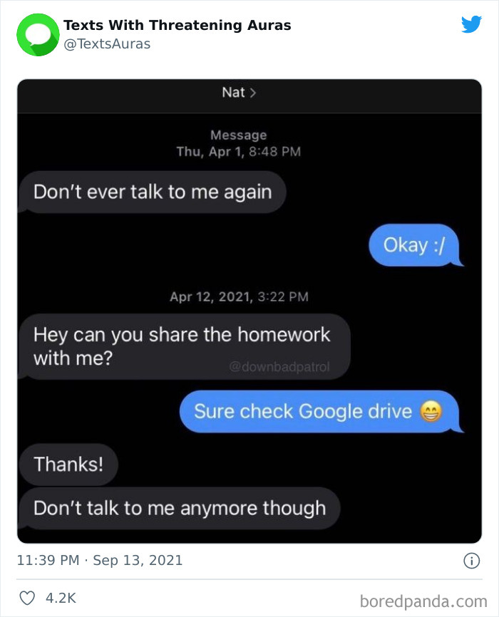 30 “Cursed” Texts With The Most Threatening Auras Shared On This Account 30 “Cursed” Texts With The Most Threatening Auras Shared On This Account