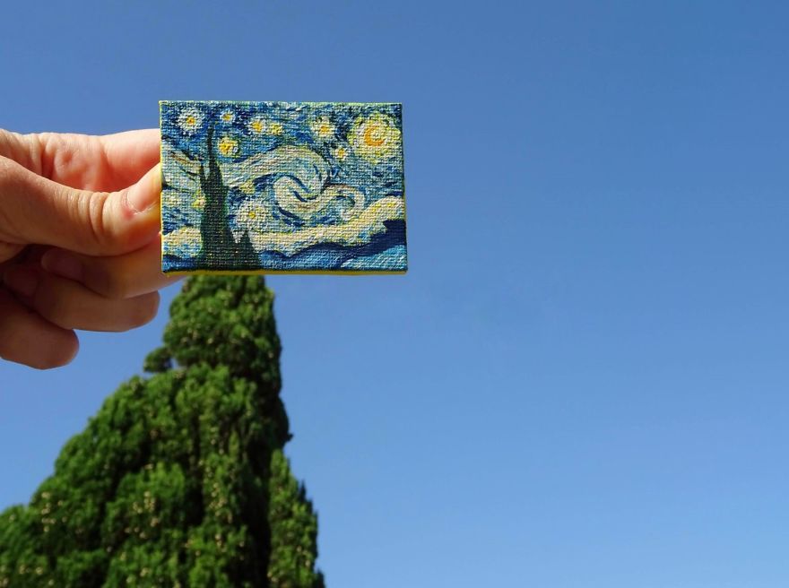 I Use Tiny Canvases To Create Miniature Versions Of Iconic Paintings (30 Pics) I Use Tiny Canvases To Create Miniature Versions Of Iconic Paintings (30 Pics)