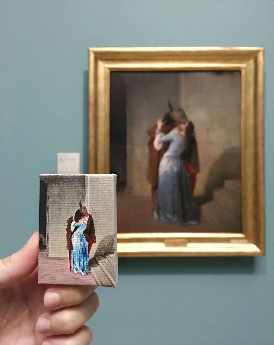 I Use Tiny Canvases To Create Miniature Versions Of Iconic Paintings (30 Pics) I Use Tiny Canvases To Create Miniature Versions Of Iconic Paintings (30 Pics)