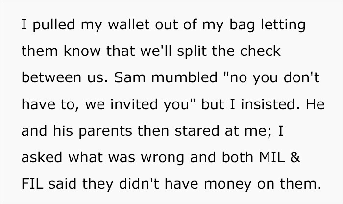 Toxic Family Invites Son’s SO To A Fancy Dinner Just So She Can Pay For Everyone Toxic Family Invites Son’s SO To A Fancy Dinner Just So She Can Pay For Everyone