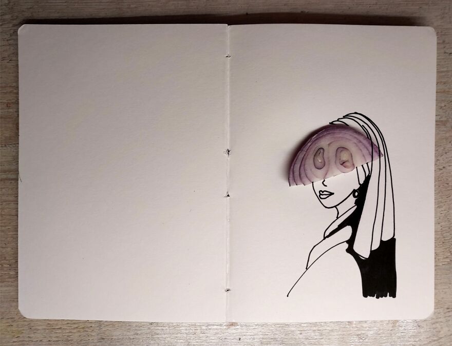 I Recreated A Brief History Of Art Using A Piece Of Onion (13 Pics) I Recreated A Brief History Of Art Using A Piece Of Onion (13 Pics)