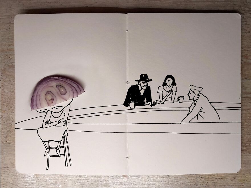 I Recreated A Brief History Of Art Using A Piece Of Onion (13 Pics) I Recreated A Brief History Of Art Using A Piece Of Onion (13 Pics)