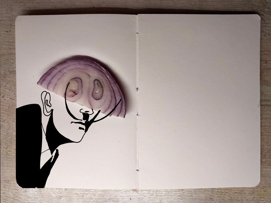 I Recreated A Brief History Of Art Using A Piece Of Onion (13 Pics) I Recreated A Brief History Of Art Using A Piece Of Onion (13 Pics)