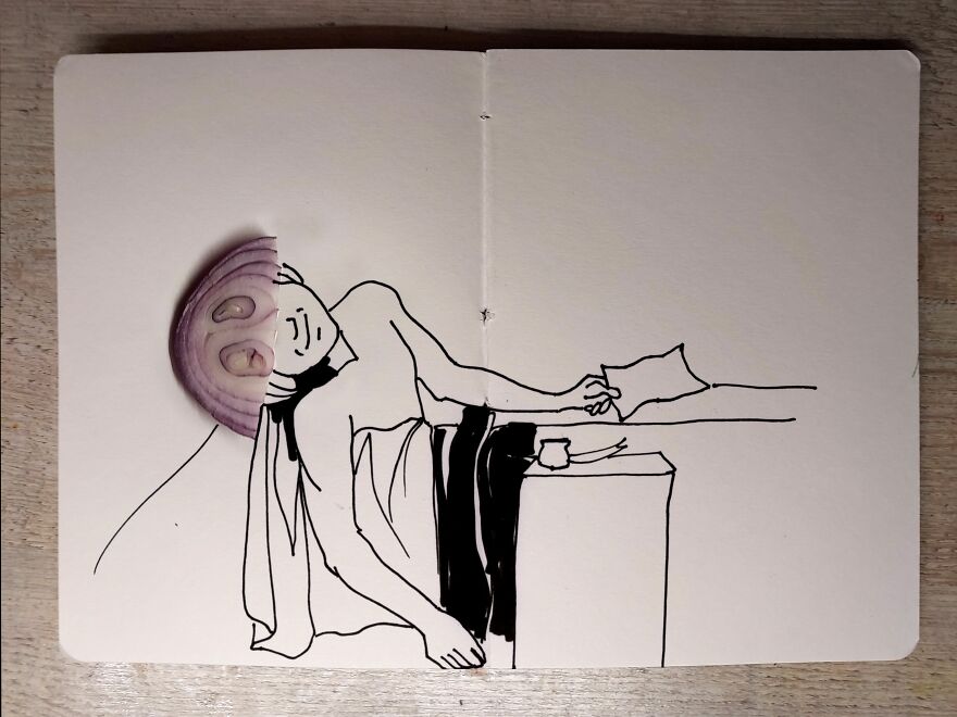 I Recreated A Brief History Of Art Using A Piece Of Onion (13 Pics) I Recreated A Brief History Of Art Using A Piece Of Onion (13 Pics)