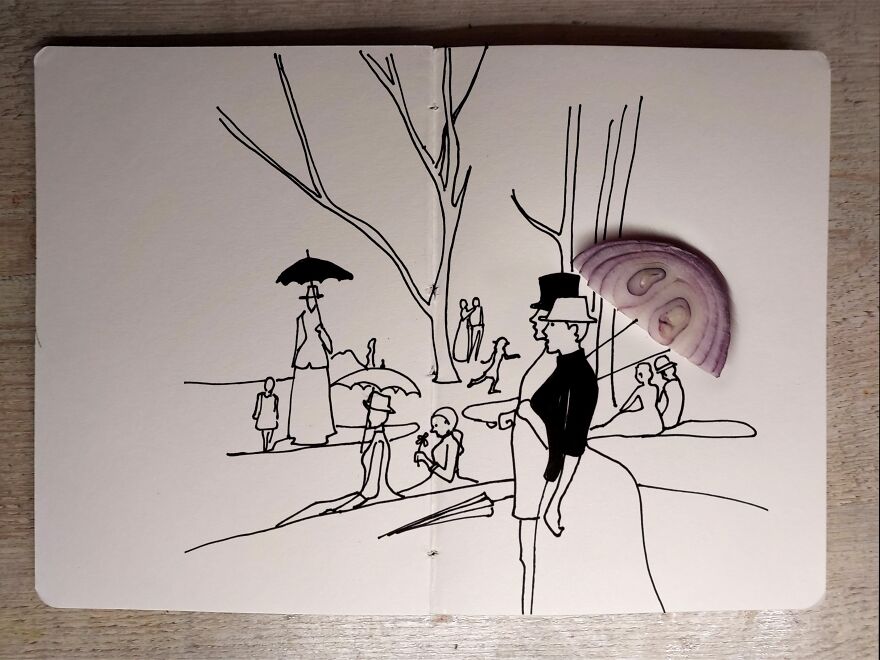 I Recreated A Brief History Of Art Using A Piece Of Onion (13 Pics) I Recreated A Brief History Of Art Using A Piece Of Onion (13 Pics)