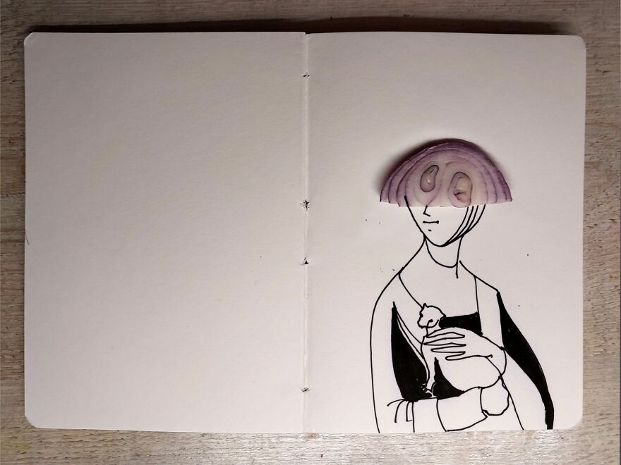 I Recreated A Brief History Of Art Using A Piece Of Onion (13 Pics) I Recreated A Brief History Of Art Using A Piece Of Onion (13 Pics)