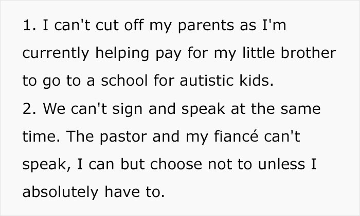 Unsupportive Mom Upset After Her Deaf Daughter Decides To Hold Her Wedding Ceremony In Sign Language Unsupportive Mom Upset After Her Deaf Daughter Decides To Hold Her Wedding Ceremony In Sign Language