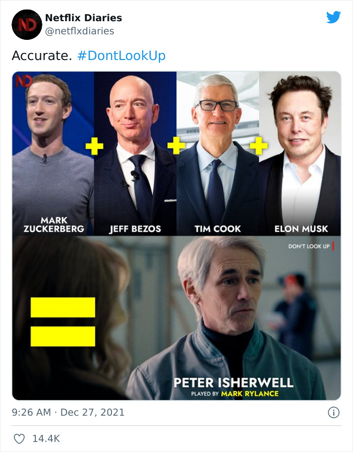 People Are Amused By These 30 Spot-On Reactions To Netflix’ New Film “Don’t Look Up” People Are Amused By These 30 Spot-On Reactions To Netflix’ New Film “Don’t Look Up”