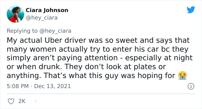 Woman Tweets Story Of How Checking An Uber Driver’s License Plate Saved Her From Possibly Being Trafficked Woman Tweets Story Of How Checking An Uber Driver’s License Plate Saved Her From Possibly Being Trafficked