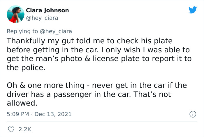 Woman Tweets Story Of How Checking An Uber Driver’s License Plate Saved Her From Possibly Being Trafficked Woman Tweets Story Of How Checking An Uber Driver’s License Plate Saved Her From Possibly Being Trafficked