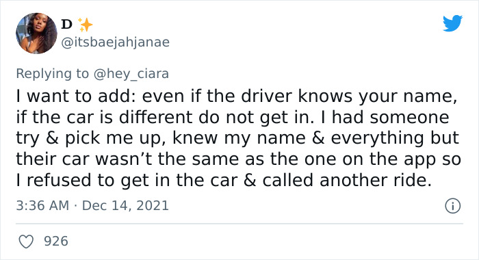 Woman Tweets Story Of How Checking An Uber Driver’s License Plate Saved Her From Possibly Being Trafficked Woman Tweets Story Of How Checking An Uber Driver’s License Plate Saved Her From Possibly Being Trafficked