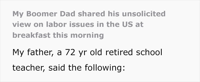 “Boomer” Dad Shares His Perspective On Today’s Labor Issues In The US, A Lot Of People Agree “Boomer” Dad Shares His Perspective On Today’s Labor Issues In The US, A Lot Of People Agree