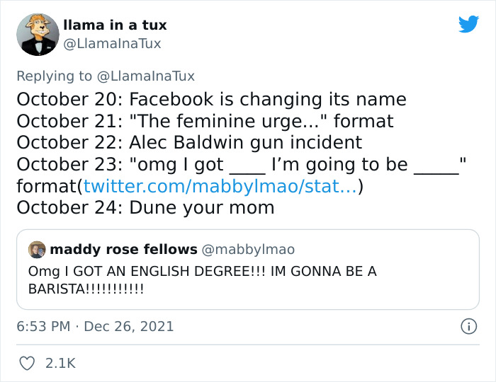 Twitter User Recaps 2021, Reminds Us Just How Crazy This Year Was Twitter User Recaps 2021, Reminds Us Just How Crazy This Year Was
