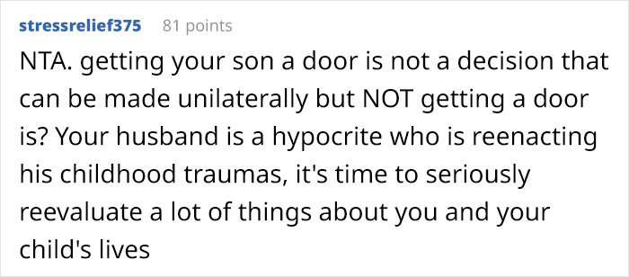 &ldquo;Now He Is Refusing To Even Sleep In The Same Bed As Me&rdquo;: Parents Get Into A Fight When Mom Secretly Installs A Door In Teenage Son&rsquo;s Room Despite The Dad Disagreeing
