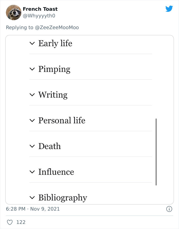 People Are Amused By These 15 Screenshots Of Wikipedia Tables Of Contents That Come Without Context Shared On Twitter People Are Amused By These 15 Screenshots Of Wikipedia Tables Of Contents That Come Without Context Shared On Twitter