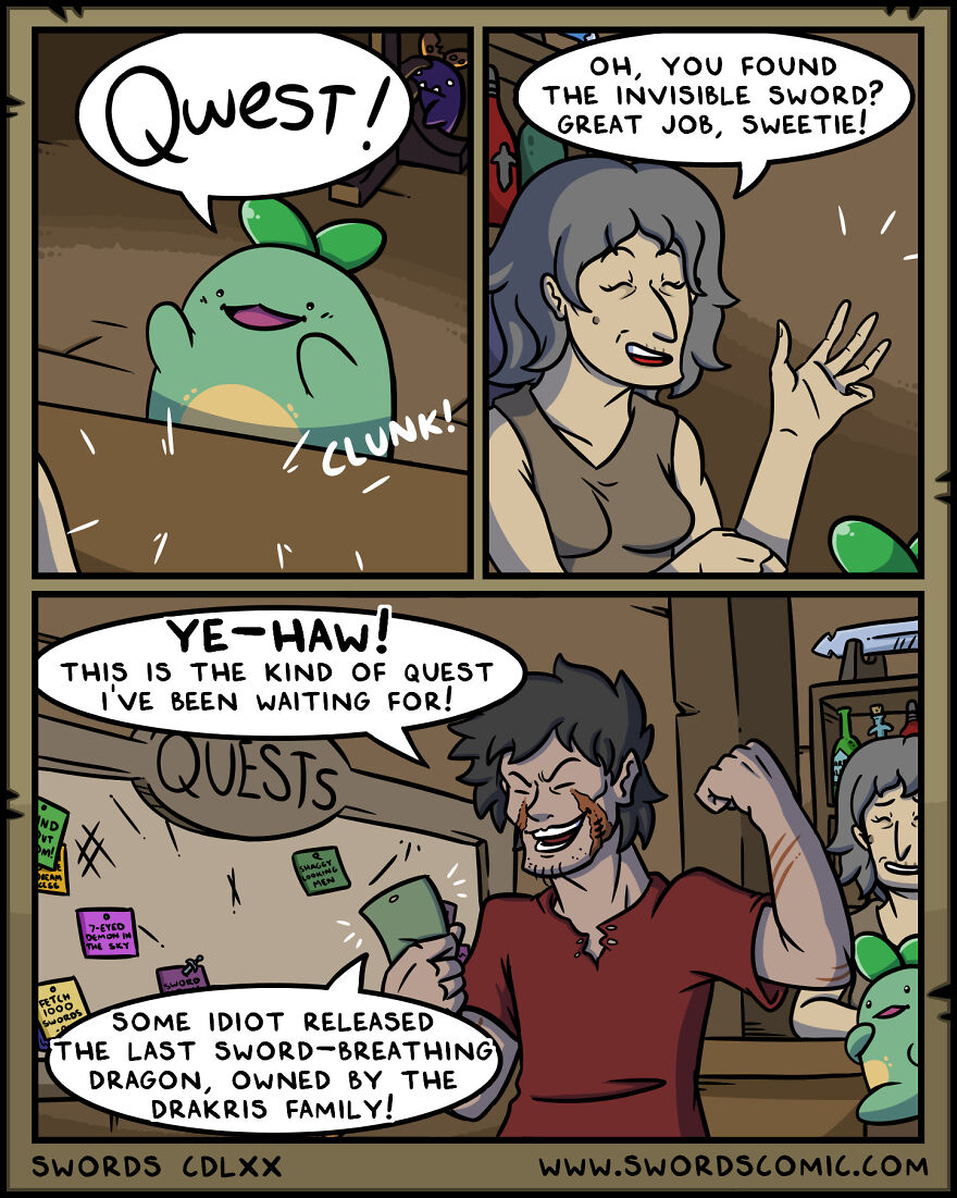 I Make Comics About A Fantasy World Where Everyone And Everything’s Weapon Of Choice Is A Sword (23 Pics) I Make Comics About A Fantasy World Where Everyone And Everything’s Weapon Of Choice Is A Sword (23 Pics)