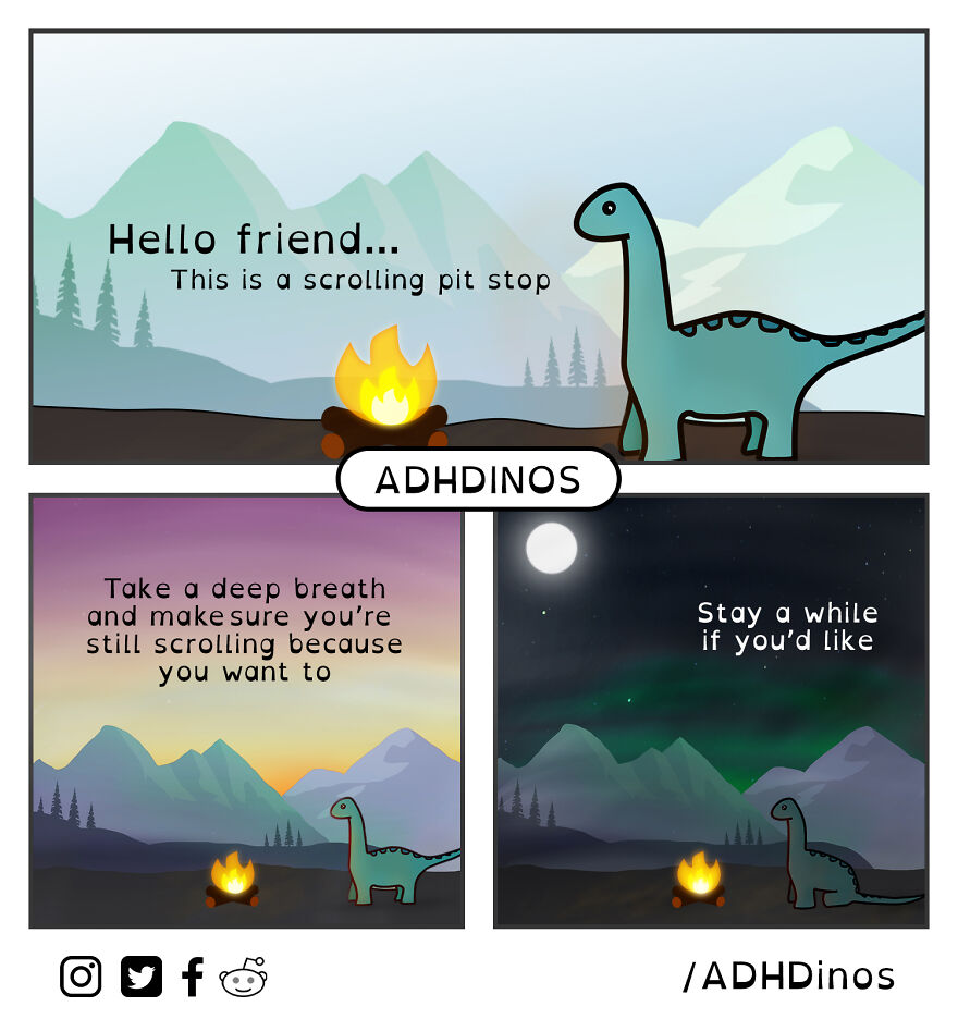 I Created A Cute Dinosaur Character To Illustrate Life With ADHD In These 24 Relatable Comics I Created A Cute Dinosaur Character To Illustrate Life With ADHD In These 24 Relatable Comics