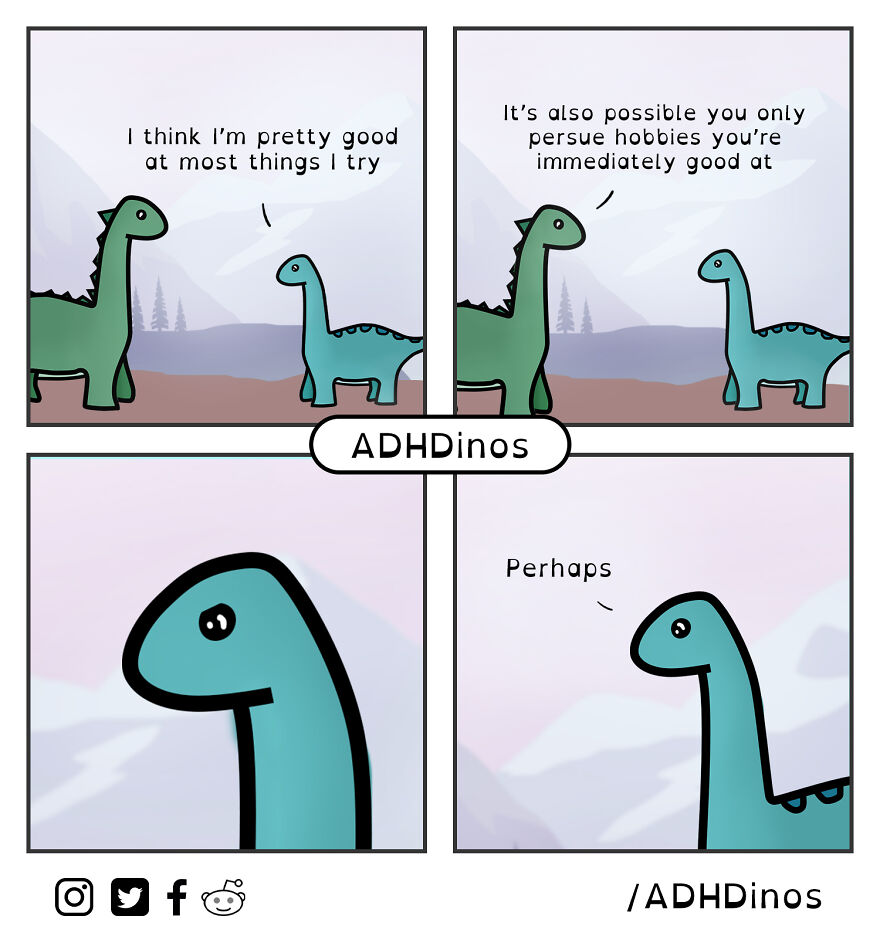 I Created A Cute Dinosaur Character To Illustrate Life With ADHD In These 24 Relatable Comics I Created A Cute Dinosaur Character To Illustrate Life With ADHD In These 24 Relatable Comics