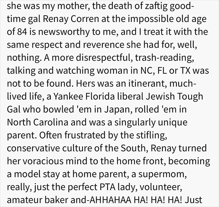 People Are Cracking Up Over This Hilariously Savage Obituary Gay Son Wrote For His Mother People Are Cracking Up Over This Hilariously Savage Obituary Gay Son Wrote For His Mother