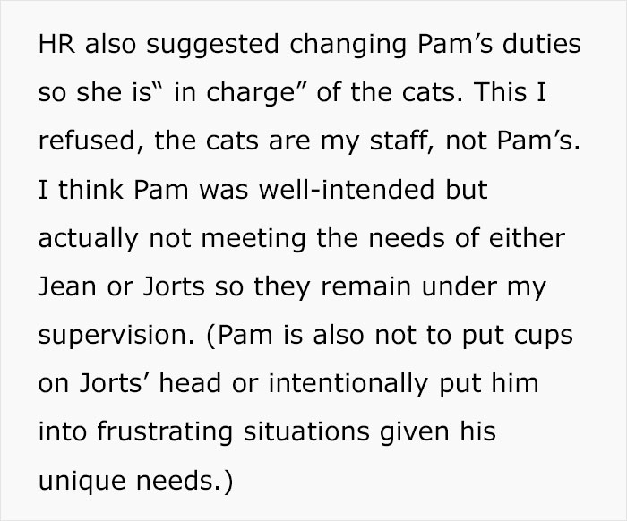 Colleague Makes Woman Cry By Saying One Of The Office Cats Is Dumb And The Matter Reaches HR