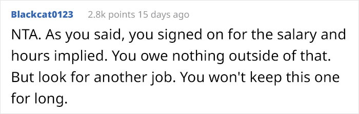 Woman Refuses To Go Beyond 9-5 For Her Salaried Position, Work Drama Ensues