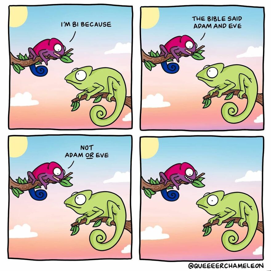 Artist Creates Queer Chameleon Comics Where The Characters Talk About Their Sexualities And Identities (26 Pics)