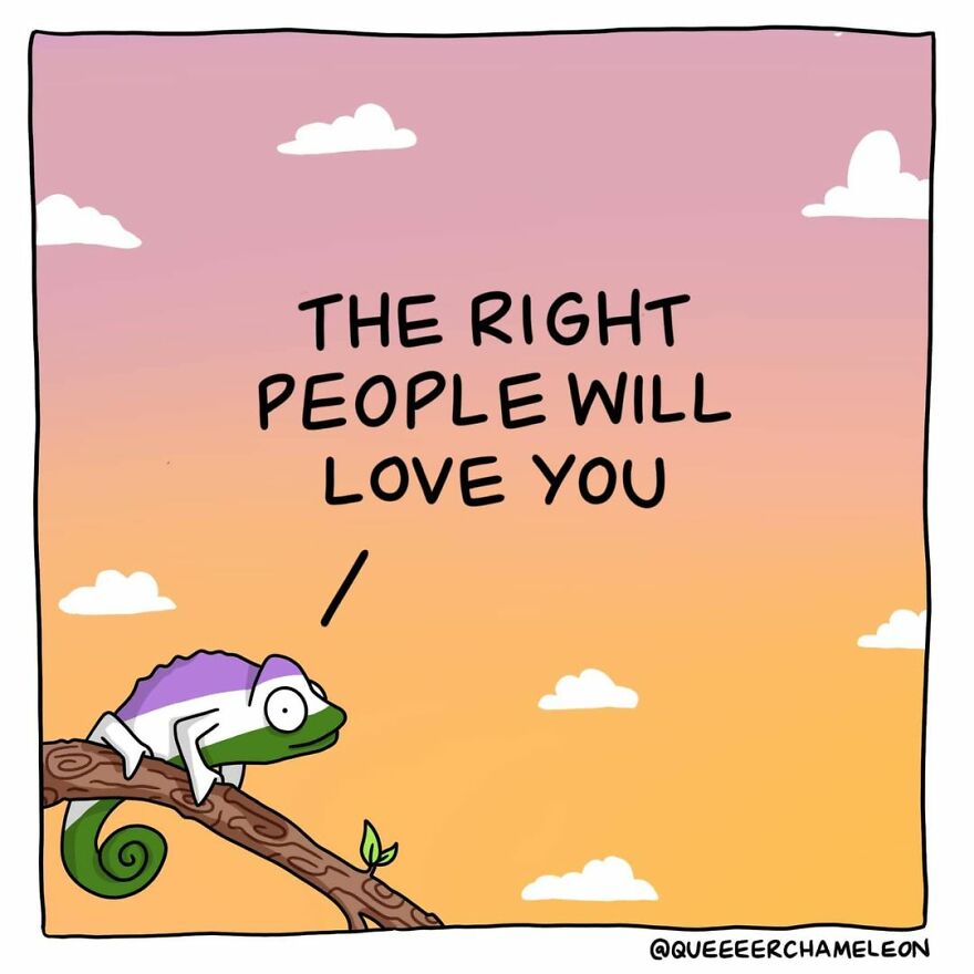 Artist Creates Queer Chameleon Comics Where The Characters Talk About Their Sexualities And Identities (26 Pics)