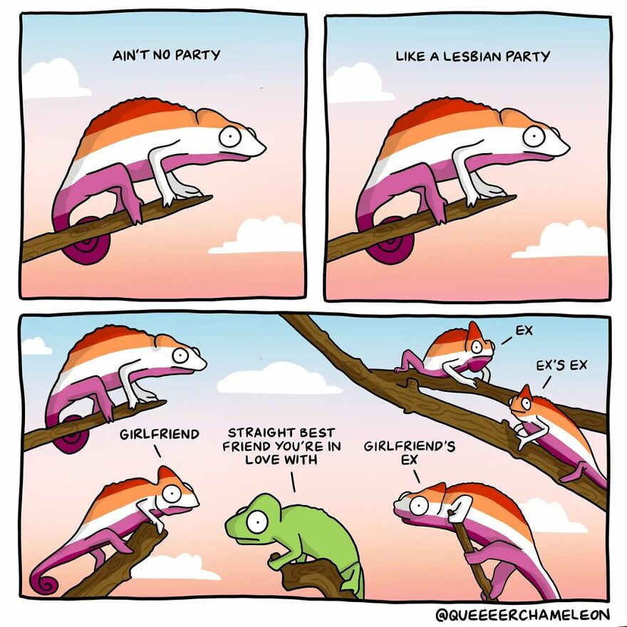 Artist Creates Queer Chameleon Comics Where The Characters Talk About Their Sexualities And Identities (26 Pics)