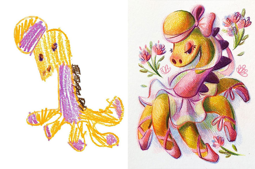 I Created An Account Where Professional Artists Recreate Children’s Monster Drawings Each Week (35 New Pics) I Created An Account Where Professional Artists Recreate Children’s Monster Drawings Each Week (35 New Pics)