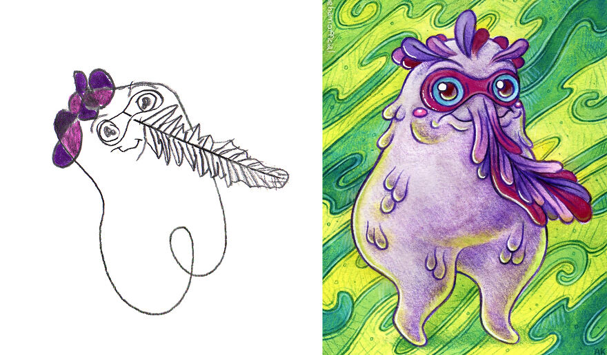 I Created An Account Where Professional Artists Recreate Children’s Monster Drawings Each Week (35 New Pics) I Created An Account Where Professional Artists Recreate Children’s Monster Drawings Each Week (35 New Pics)