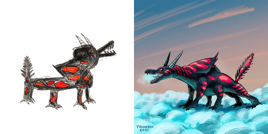 I Created An Account Where Professional Artists Recreate Children’s Monster Drawings Each Week (35 New Pics) I Created An Account Where Professional Artists Recreate Children’s Monster Drawings Each Week (35 New Pics)