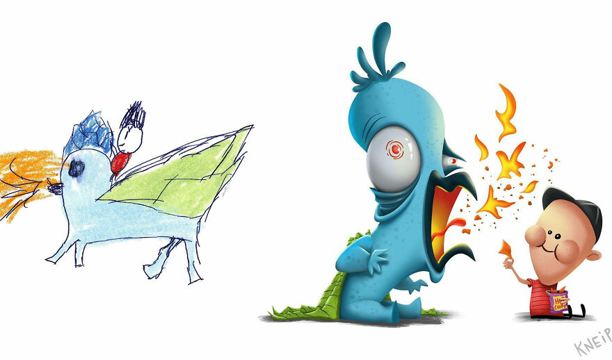 I Created An Account Where Professional Artists Recreate Children’s Monster Drawings Each Week (35 New Pics) I Created An Account Where Professional Artists Recreate Children’s Monster Drawings Each Week (35 New Pics)