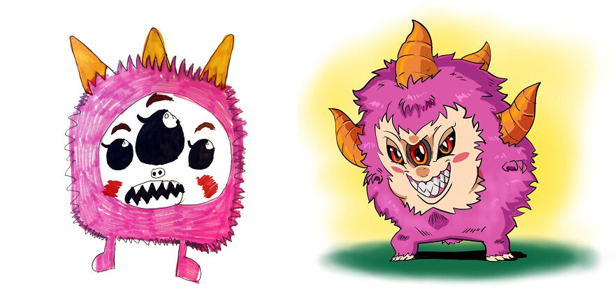 I Created An Account Where Professional Artists Recreate Children’s Monster Drawings Each Week (35 New Pics) I Created An Account Where Professional Artists Recreate Children’s Monster Drawings Each Week (35 New Pics)