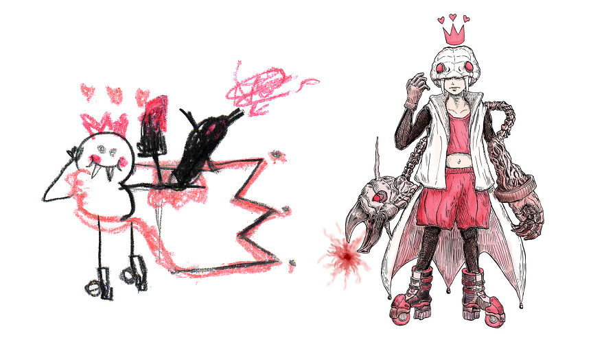 I Created An Account Where Professional Artists Recreate Children’s Monster Drawings Each Week (35 New Pics) I Created An Account Where Professional Artists Recreate Children’s Monster Drawings Each Week (35 New Pics)