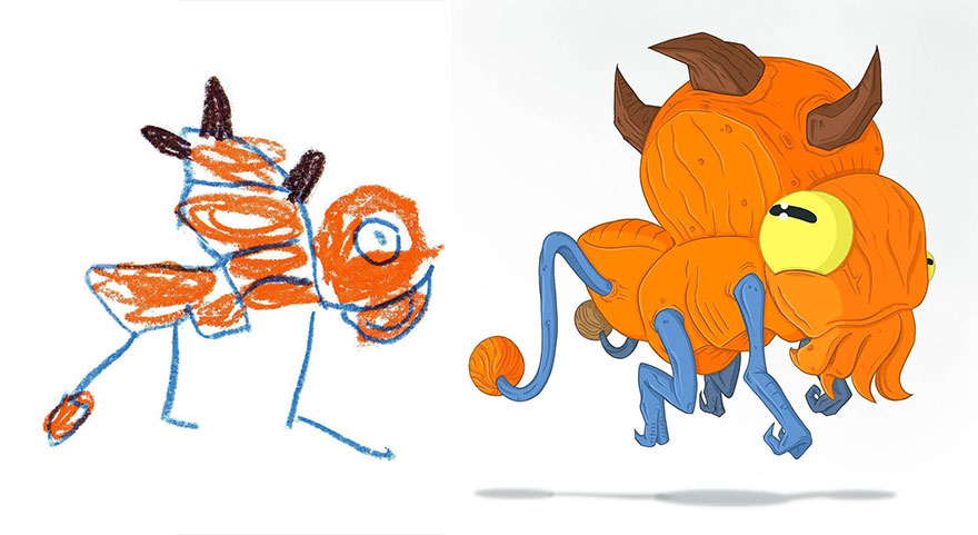 I Created An Account Where Professional Artists Recreate Children’s Monster Drawings Each Week (35 New Pics) I Created An Account Where Professional Artists Recreate Children’s Monster Drawings Each Week (35 New Pics)