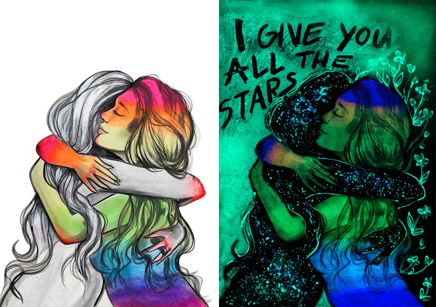 My Glowing Paintings Show Their Hidden Meanings When In The Dark (29 New Pics) My Glowing Paintings Show Their Hidden Meanings When In The Dark (29 New Pics)