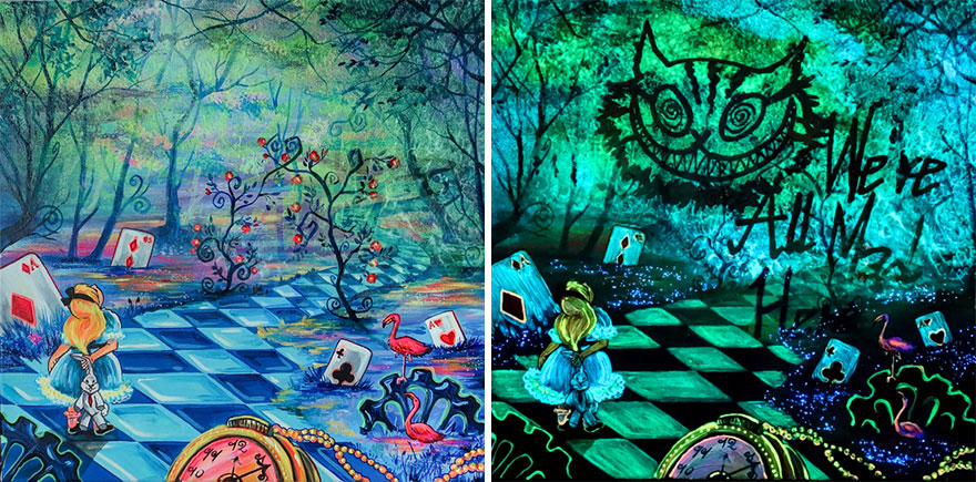 My Glowing Paintings Show Their Hidden Meanings When In The Dark (29 New Pics) My Glowing Paintings Show Their Hidden Meanings When In The Dark (29 New Pics)