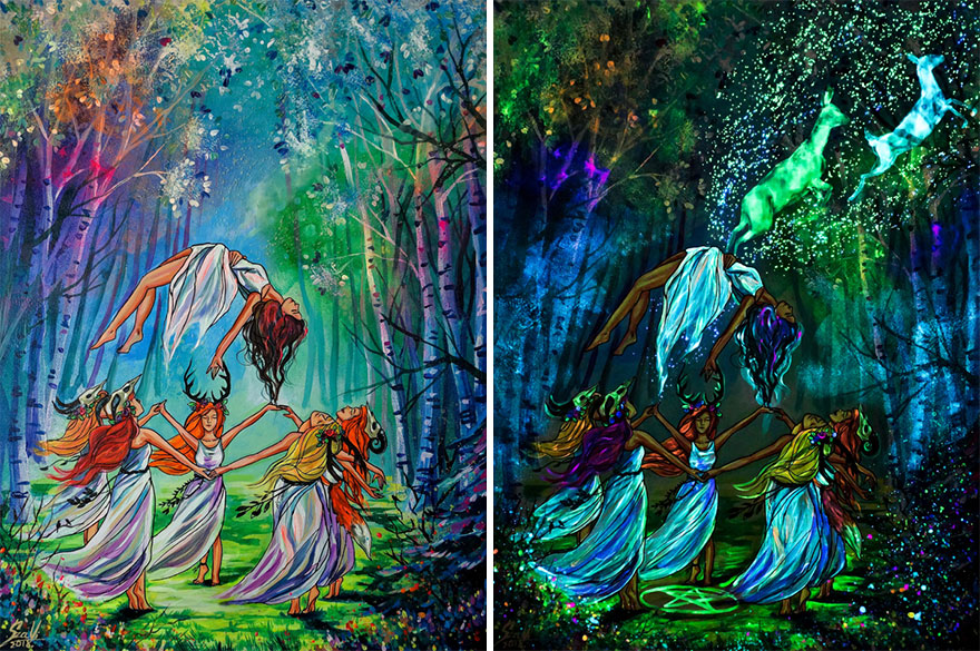 My Glowing Paintings Show Their Hidden Meanings When In The Dark (29 New Pics) My Glowing Paintings Show Their Hidden Meanings When In The Dark (29 New Pics)