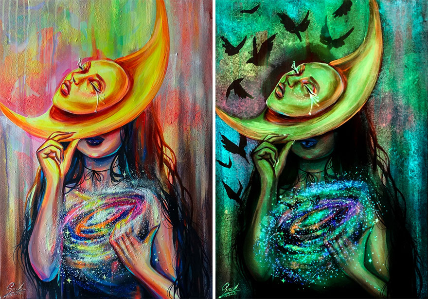 My Glowing Paintings Show Their Hidden Meanings When In The Dark (29 New Pics) My Glowing Paintings Show Their Hidden Meanings When In The Dark (29 New Pics)