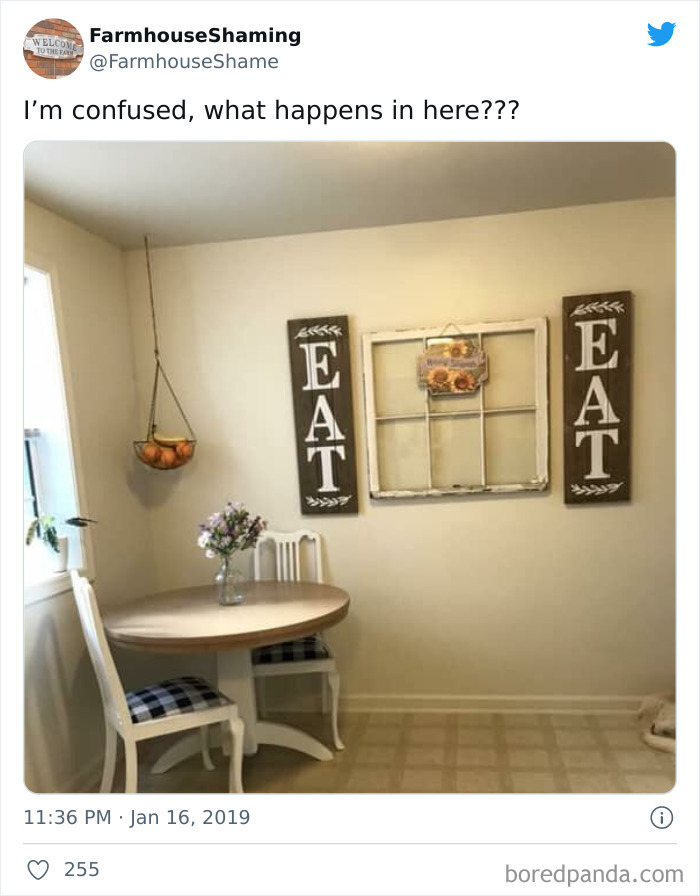 This Twitter Account Is Shaming Homes That Try Too Hard To Come Off As Chic Farmhouses, Here Are 40 Of Its Funniest Pics This Twitter Account Is Shaming Homes That Try Too Hard To Come Off As Chic Farmhouses, Here Are 40 Of Its Funniest Pics
